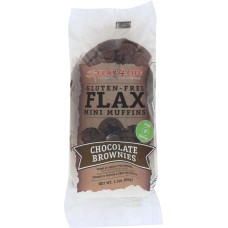 FLAX4LIFE: Gluten Free Flax Mini Muffins Chocolate Brownies Single, 2.3 oz