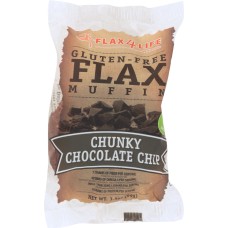 FLAX4LIFE: Gluten Free Flax Muffins Chunky Chocolate Chip Single, 3.5 oz