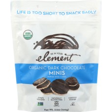 ELEMENT SNACKS: Organic Dark Chocolate Minis Dipped Rice Cakes, 3.5 oz