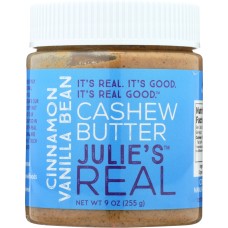 JULIES REAL: Cinnamon Vanilla Cashew Butter, 9 oz