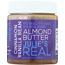 JULIES REAL: Cinnamon Vanilla Almond Butter, 9 oz