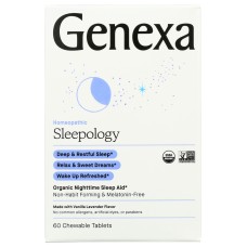 GENEXA: Sleepology Organic Nighttime Sleepaid, 60 tb