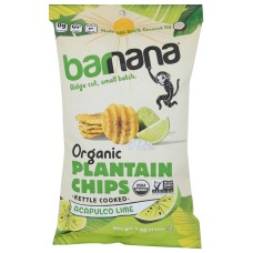 BARNANA: Acapulco Lime Plantain Chips, 5 oz