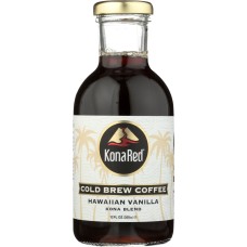 KONA RED: Cold Brew Coffee Hawaiian Vanilla, 12 oz
