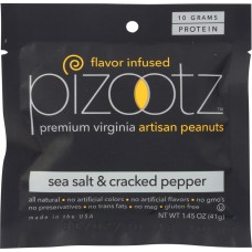 PIZOOTZ FLAVOR INFUSED: Peanut Sea Salt Pepper, 1.45 oz