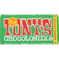 TONYS CHOCOLONEY: Bar Chocolate Milk Hazelnut, 6 oz
