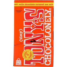 TONY'S CHOCOLONELY: 32% Milk Chocolate Caramel Sea Salt Tiny, 1 ds