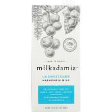 MILKADAMIA: Unsweetened Macadamia Milk, 32 fl oz