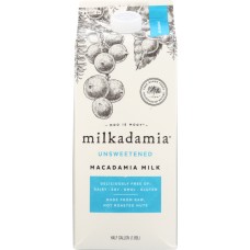 MILKADAMIA: Unsweetened Macadamia Milk, 64 oz