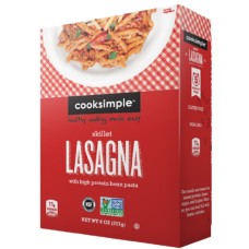 COOKSIMPLE: Lasagna Skillet High Protein Bean Pasta, 8 oz