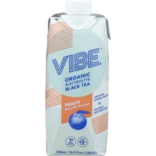 VIBE X: Ready to Drink Organic Electrolyte Black Tea Peach, 16.9 fl oz
