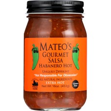 MATEO'S: Gourmet Habanero Salsa, 16 Oz