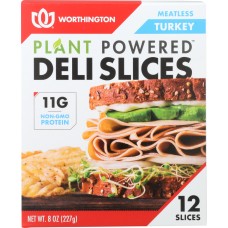 WORTHINGTON: Deli Slices Meatless Turkey, 8 oz