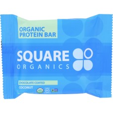 SQUARE ORGANICS: Bar Protein Chocolate Coated Coconut, 1.7 oz