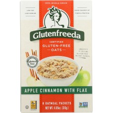 GLUTENFREEDA: Instant Oatmeal Apple Cinnamon with Flax, 11.05 oz
