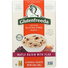 GLUTENFREEDA: Instant Oatmeal Maple Raisin with Flax, 11.05 oz