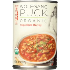 WOLFGANG PUCK: Organic Soup Vegetable Barley, 14.5 oz