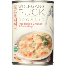 WOLFGANG PUCK: Organic Chicken & Dumplings Soup, 14.5 oz