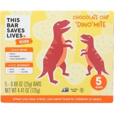 THIS BAR SAVES: Kids Chocolate Chip Dino Mite Bar, 4.41 oz