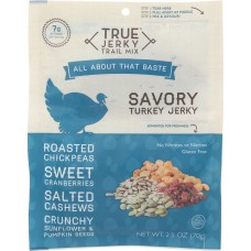 TRUE JERKY: Trail Mix Savory Turkey Jerky, 2.5 oz
