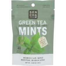 SENCHA NATURALS: Moroccan Mint Green Tea Mints, 0.88 oz