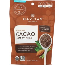 NAVITAS: Organic Cacao Sweet Nibs, 4 oz