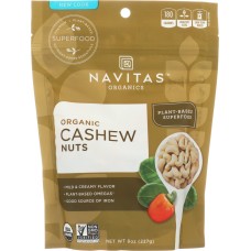 NAVITAS: Organic Cashew Nuts, 8 oz