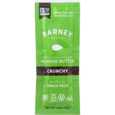BARNEY BUTTER: Almond Butter Crunchy Snack Pack, 0.6 oz