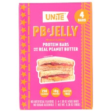 UNITE: Bar Protein Pb Jelly 4Pc, 6.36 OZ