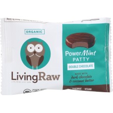 LIVING RAW: Powermint Patty Double Dark Chocolate Chip, 0.84 oz