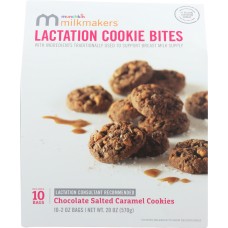 MILKMAKERS: Lactation Cookie Bites Chocolate Salted Caramel 10 Pieces, 20 oz