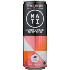 MATI ENERGY: Drink Energy Peach Mango, 12 oz