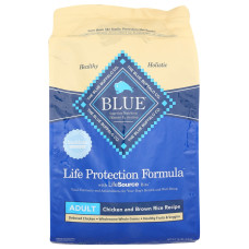 BLUE BUFFALO: Life Protection Formula Adult Dog Food Chicken and Brown Rice Recipe, 15 lb