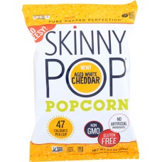 SKINNY POP: Popcorn Aged White Cheddar, 4.4 oz