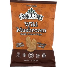 VEGANROBS: Wild Mushroom Kettle Potato Chips, 2 oz