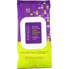 ANDALOU NATURALS: Micellar One Step Facial Cleansing Swipes Age Defying, 35 pc
