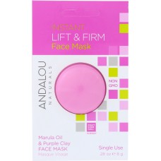 ANDALOU NATURALS: Instant Lift & Firm Face Mask Marula Oil & Purple Clay, 0.28 oz