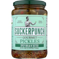 SUCKERPUNCH: Pickles Bread Better Spicy, 24 oz