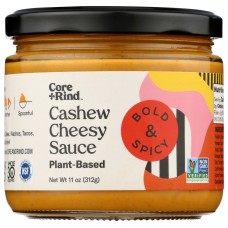CORE AND RIND: Bold And Spicy Cashew Cheesy Sauce, 11 oz