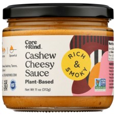 CORE AND RIND: Rich And Smoky Cashew Cheesy Sauce, 11 oz