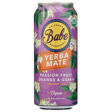 BABE BEVERAGES: Yerba Mate Passion Fruit Orange and Guava Organic Energy Tea, 16 fo BABE BEVERAGES: Yerba Mate Passion Fruit Orange and Guava Organic Energy Tea, 16 fo