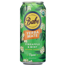 BABE BEVERAGES: Yerba Mate Pineapple and Mint Organic Energy Tea, 16 fo BABE BEVERAGES: Yerba Mate Pineapple and Mint Organic Energy Tea, 16 fo
