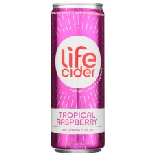 LIFE CIDER: Tropical Raspberry Sparkling Apple Cider Vinegar Lemonade, 12 fo