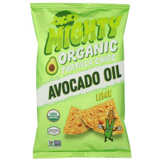 ZACK'S MIGHTY: Organic Tortilla Chips Lime, 7.5 oz