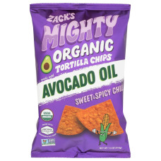 ZACK'S MIGHTY: Organic Tortilla Chips Sweet and Spicy Chili, 7.5 oz