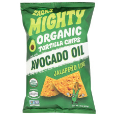 ZACK'S MIGHTY: Organic Tortilla Chips Jalapeno Lime, 7.5 oz