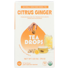 TEA DROPS: Tea drops Citrus Ginger Organic, 2.8 oz
