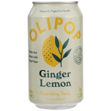 OLIPOP: Ginger Lemon Soda, 12 oz