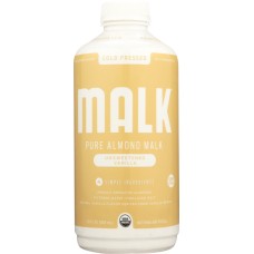 MALK: Pure Almond Malk Unsweetened Vanilla, 28 oz
