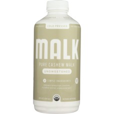 MALK: Pure Cashew Malk Unsweetened, 28 oz